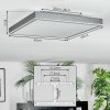 Salmi Plafoniera, Panel LED Grigio, Argento, 1-Luce