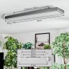 Salmi Plafoniera, Panel LED Grigio, Argento, 1-Luce