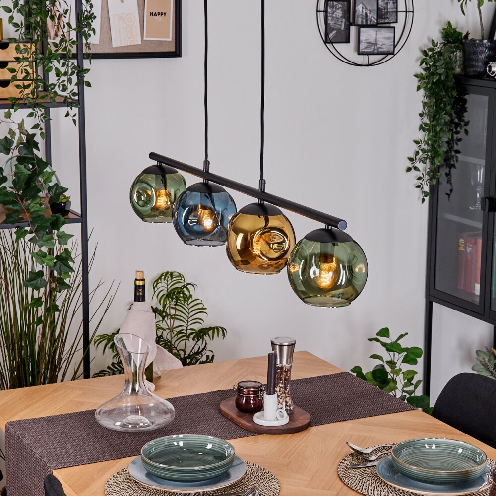 Ripoll Lampadario a sospensione, Lampada a sfera, Lampada a sospensione Blu, Oro, Verde, 4-Luci main product photo