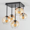 Koyoto Plafoniera, Lampada a sfera Ambrato, Chiaro, 5-Luci