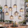 Koyoto Lampadario a sospensione, Lampada a sfera, Lampada a sospensione Chiaro, Grigio fumo, 8-Luci