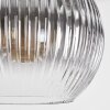 Koyoto Lampadario a sospensione, Lampada a sfera, Lampada a sospensione Chiaro, Grigio fumo, 8-Luci