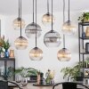 Koyoto Lampadario a sospensione, Lampada a sfera, Lampada a sospensione Ambrato, Chiaro, Grigio fumo, 8-Luci