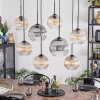 Koyoto Lampadario a sospensione, Lampada a sfera, Lampada a sospensione Ambrato, Chiaro, Grigio fumo, 8-Luci