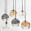 Ripoll Lampadario a sospensione, Lampada a sfera, Lampada a sospensione Ambrato, Chiaro, Grigio fumo, 6-Luci