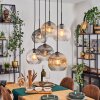 Ripoll Lampadario a sospensione, Lampada a sfera, Lampada a sospensione Ambrato, Chiaro, Grigio fumo, 6-Luci