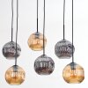 Ripoll Lampadario a sospensione, Lampada a sfera, Lampada a sospensione Ambrato, Grigio fumo, 6-Luci