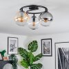 Gastor Plafoniera, Lampada a sfera 37 cm Ambrato, Chiaro, Grigio fumo, 3-Luci