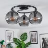 Koyoto Plafoniera, Lampada a sfera 37 cm Grigio fumo, 3-Luci