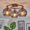 Koyoto Plafoniera, Lampada a sfera 37 cm Grigio fumo, 3-Luci