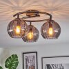 Koyoto Plafoniera, Lampada a sfera 37 cm Grigio fumo, 3-Luci