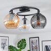 Koyoto Plafoniera, Lampada a sfera 37 cm Ambrato, Chiaro, Grigio fumo, 3-Luci
