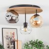 Ripoll Plafoniera, Lampada a sfera Écru, Nero, 3-Luci