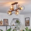 Koyoto Plafoniera, Lampada a sfera Ambrato, Chiaro, Grigio fumo, 6-Luci