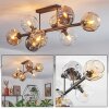 Ripoll Plafoniera, Lampada a sfera Ambrato, Chiaro, Grigio fumo, 8-Luci