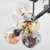 Ripoll Plafoniera, Lampada a sfera Ambrato, Chiaro, Grigio fumo, 8-Luci
