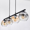 Ripoll Lampadario a sospensione, Lampada a sfera, Lampada a sospensione Ambrato, Chiaro, Grigio fumo, 4-Luci