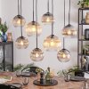 Koyoto Lampadario a sospensione, Lampada a sfera, Lampada a sospensione Ambrato, Chiaro, Grigio fumo, 8-Luci