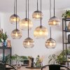 Koyoto Lampadario a sospensione, Lampada a sfera, Lampada a sospensione Ambrato, Chiaro, Grigio fumo, 8-Luci