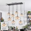 Koyoto Lampadario a sospensione, Lampada a sfera, Lampada a sospensione Ambrato, Chiaro, 8-Luci