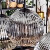 Koyoto Lampadario a sospensione, Lampada a sfera, Lampada a sospensione Chiaro, Grigio fumo, 6-Luci