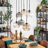 Koyoto Lampadario a sospensione, Lampada a sfera, Lampada a sospensione Ambrato, Chiaro, Grigio fumo, 6-Luci