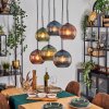 Koyoto Lampadario a sospensione, Lampada a sfera, Lampada a sospensione Blu, Verde, Ramato, 6-Luci