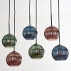 Koyoto Lampadario a sospensione, Lampada a sfera, Lampada a sospensione Blu, Verde, Ramato, 6-Luci