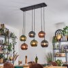 Koyoto Lampadario a sospensione, Lampada a sfera, Lampada a sospensione Blu, Verde, Ramato, 6-Luci