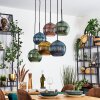 Koyoto Lampadario a sospensione, Lampada a sfera, Lampada a sospensione Blu, Oro, Verde, Ramato, 6-Luci Koyoto Lampadario a sospensione, Lampada a sfera, Lampada a sospensione Blu, Oro, Verde, Ramato, 6-Luci