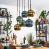 Koyoto Lampadario a sospensione, Lampada a sfera, Lampada a sospensione Blu, Oro, Verde, 6-Luci