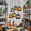 Koyoto Lampadario a sospensione, Lampada a sfera, Lampada a sospensione Blu, Oro, Verde, 6-Luci