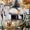 Gastor Lampadario a sospensione, Lampada a sfera, Lampada a sospensione Ambrato, Cromo, Chiaro, Grigio fumo, 8-Luci