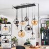 Gastor Lampadario a sospensione, Lampada a sfera, Lampada a sospensione Ambrato, Cromo, Chiaro, Grigio fumo, 8-Luci