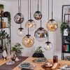 Gastor Lampadario a sospensione, Lampada a sfera, Lampada a sospensione Ambrato, Chiaro, Grigio fumo, 8-Luci
