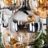 Gastor Lampadario a sospensione, Lampada a sfera, Lampada a sospensione Ambrato, Chiaro, Grigio fumo, 8-Luci