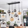 Gastor Lampadario a sospensione, Lampada a sfera, Lampada a sospensione Ambrato, Chiaro, Grigio fumo, 8-Luci