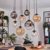 Gastor Lampadario a sospensione, Lampada a sfera, Lampada a sospensione Ambrato, Chiaro, Grigio fumo, 8-Luci