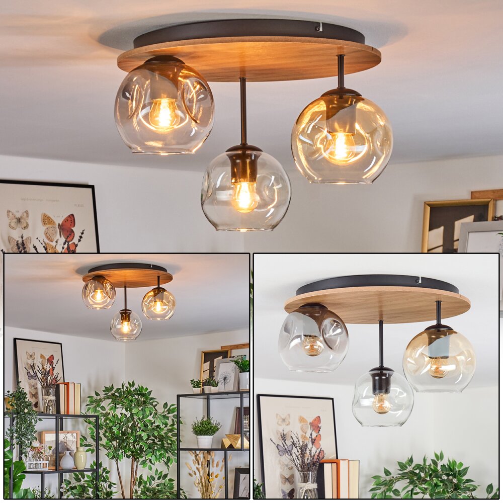 Ripoll Plafoniera, Lampada a sfera Écru, Nero, 3-Luci main product photo