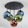 Koyoto Plafoniera, Lampada a sfera 45 cm Blu, Verde, Ramato, 5-Luci