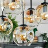 Ripoll Plafoniera, Lampada a sfera Ambrato, Chiaro, 5-Luci