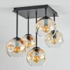 Ripoll Plafoniera, Lampada a sfera Ambrato, Chiaro, 5-Luci