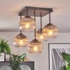 Koyoto Plafoniera, Lampada a sfera 37 cm Chiaro, Grigio fumo, 5-Luci