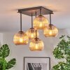 Koyoto Plafoniera, Lampada a sfera 37 cm Ambrato, 5-Luci