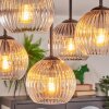 Koyoto Plafoniera, Lampada a sfera 37 cm Ambrato, Chiaro, Grigio fumo, 5-Luci