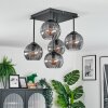 Koyoto Plafoniera, Lampada a sfera 37 cm Grigio fumo, 5-Luci