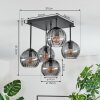 Koyoto Plafoniera, Lampada a sfera 37 cm Grigio fumo, 5-Luci