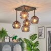 Koyoto Plafoniera, Lampada a sfera 37 cm Grigio fumo, 5-Luci