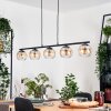 Koyoto Lampadario a sospensione, Lampada a sfera, Lampada a sospensione Ambrato, Chiaro, 5-Luci