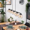 Koyoto Lampadario a sospensione, Lampada a sfera, Lampada a sospensione Ambrato, Chiaro, 5-Luci